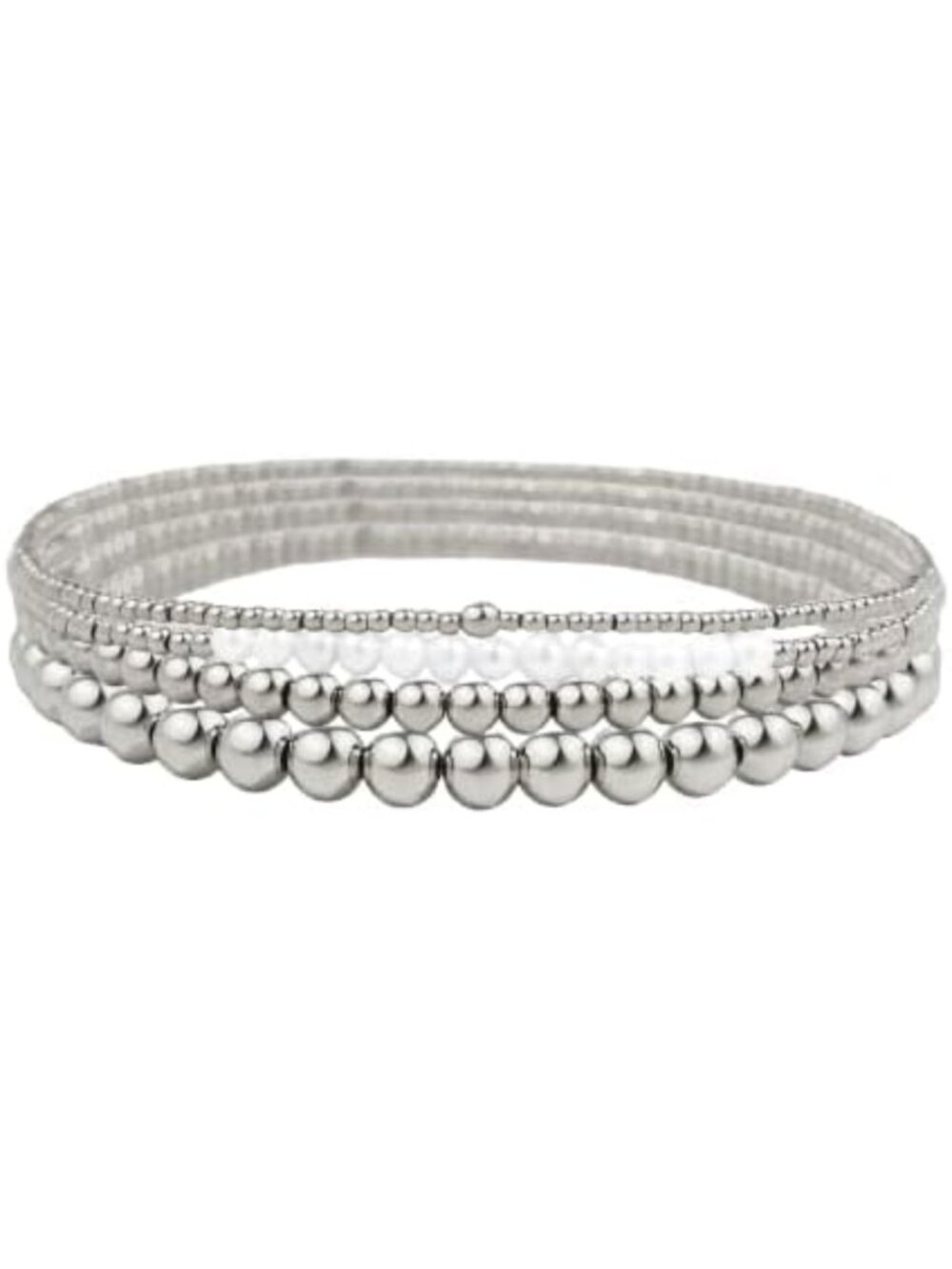 Everyday Pearl Bracelet Stacking Set for Women - Mint Green & Elegant Design